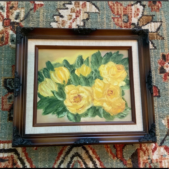 ✨SOLD✨Vintage Floral Original Oil Painting - Picture 1 of 8